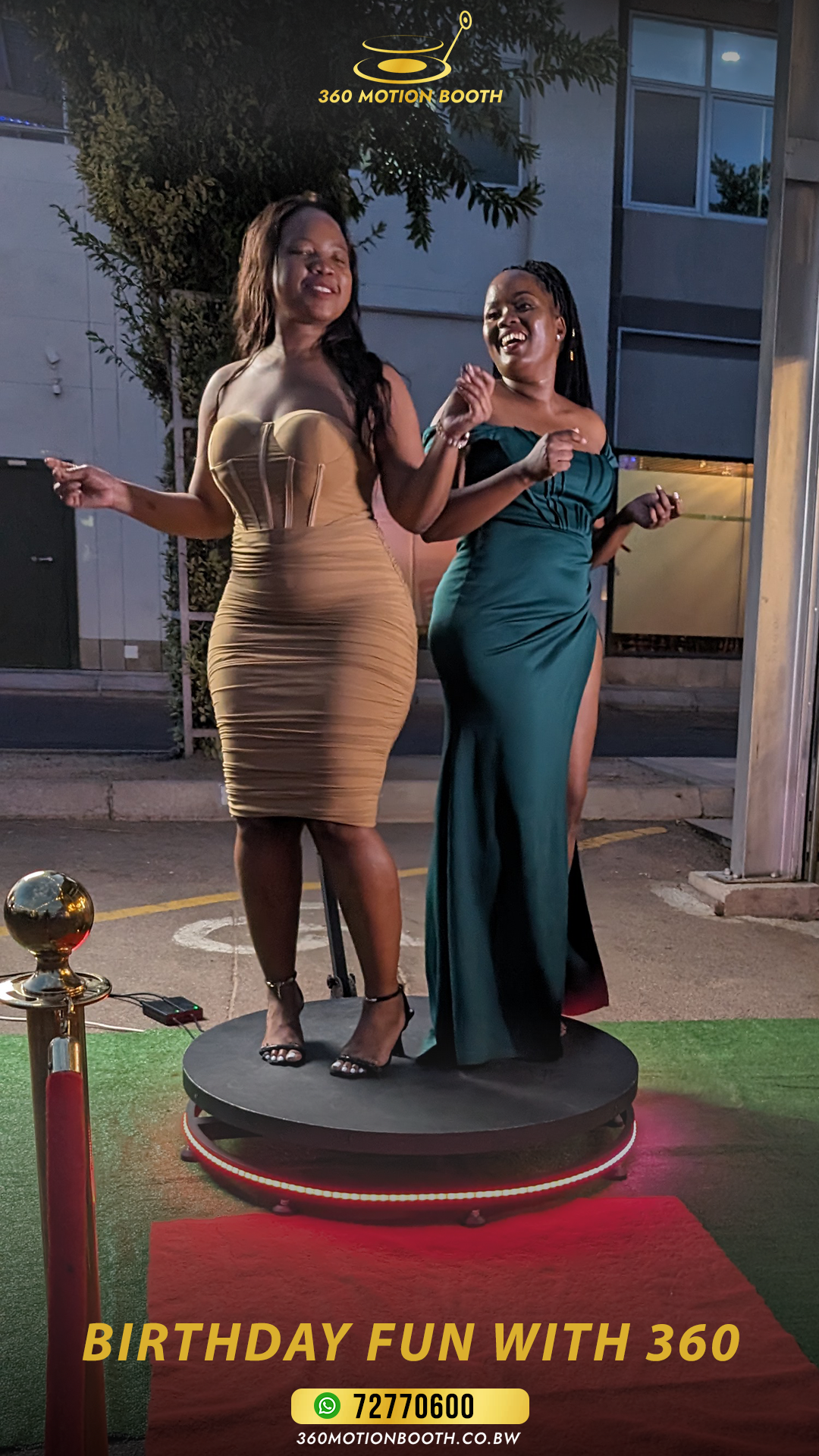 360 Spin Booth in action at a birthday party